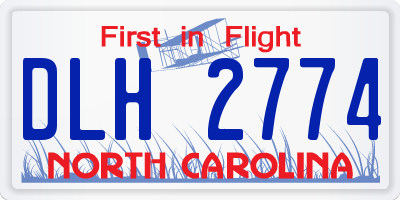 NC license plate DLH2774