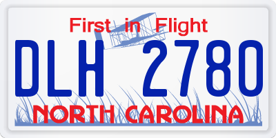 NC license plate DLH2780