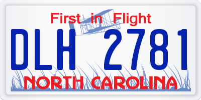 NC license plate DLH2781