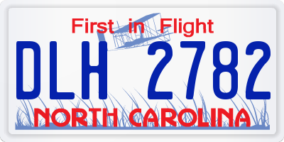 NC license plate DLH2782