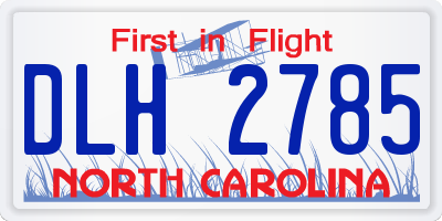 NC license plate DLH2785