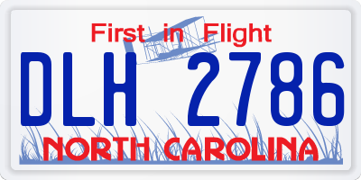 NC license plate DLH2786