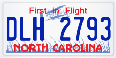 NC license plate DLH2793