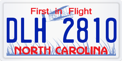 NC license plate DLH2810