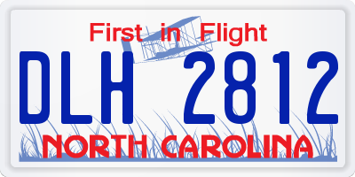 NC license plate DLH2812