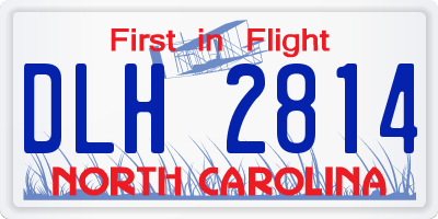 NC license plate DLH2814