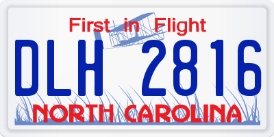NC license plate DLH2816