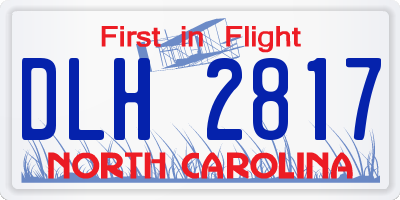NC license plate DLH2817