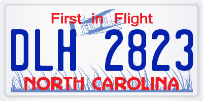 NC license plate DLH2823