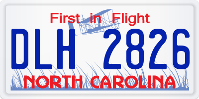 NC license plate DLH2826