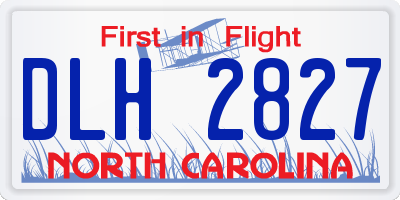 NC license plate DLH2827