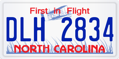 NC license plate DLH2834
