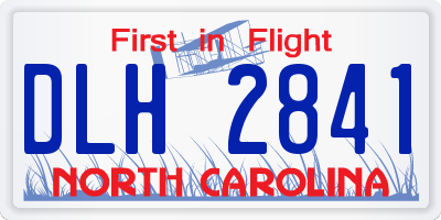 NC license plate DLH2841