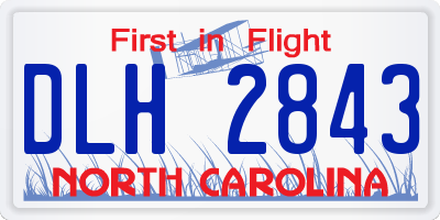 NC license plate DLH2843