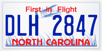 NC license plate DLH2847