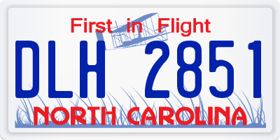 NC license plate DLH2851