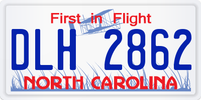 NC license plate DLH2862