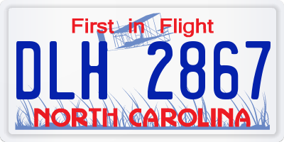 NC license plate DLH2867