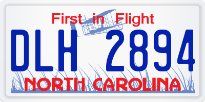 NC license plate DLH2894