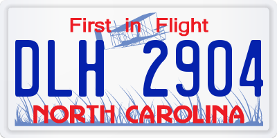 NC license plate DLH2904