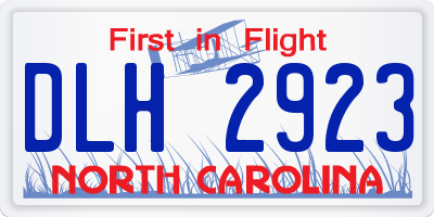 NC license plate DLH2923