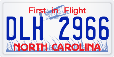 NC license plate DLH2966