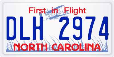 NC license plate DLH2974