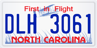 NC license plate DLH3061