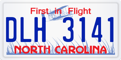 NC license plate DLH3141
