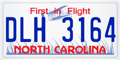 NC license plate DLH3164