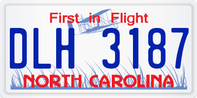 NC license plate DLH3187