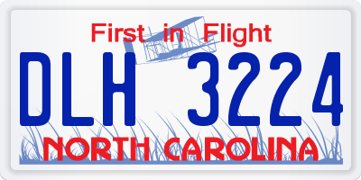 NC license plate DLH3224