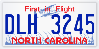NC license plate DLH3245