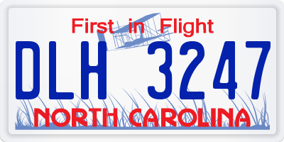 NC license plate DLH3247