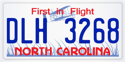 NC license plate DLH3268