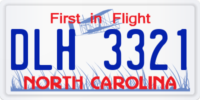 NC license plate DLH3321