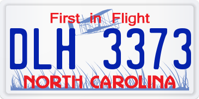 NC license plate DLH3373