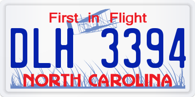 NC license plate DLH3394