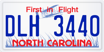 NC license plate DLH3440