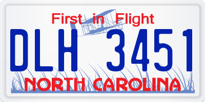 NC license plate DLH3451