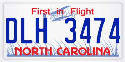 NC license plate DLH3474