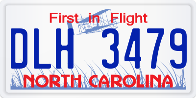 NC license plate DLH3479