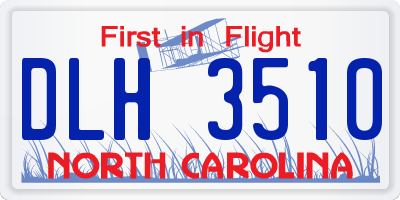 NC license plate DLH3510