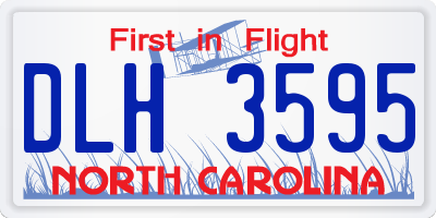 NC license plate DLH3595