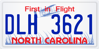 NC license plate DLH3621