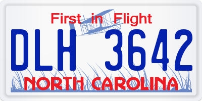NC license plate DLH3642