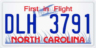 NC license plate DLH3791