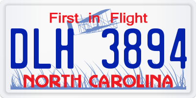 NC license plate DLH3894