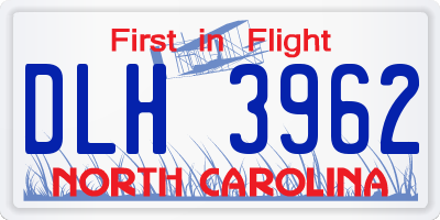 NC license plate DLH3962