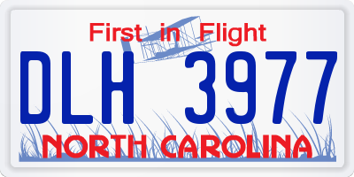 NC license plate DLH3977